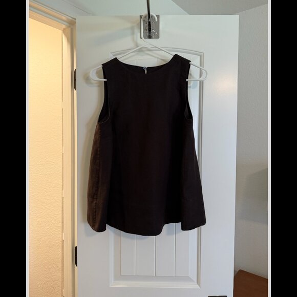 NWT Banana Republic Linen Trapeze Tank in Chocolate Ganache Brown | Size S - Picture 5 of 6